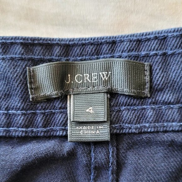 NWOT J. Crew Dark Blue Denim A-line Skirt (US4) - Picture 3 of 7